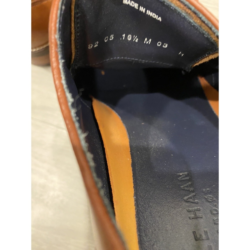 Cole Haan Mens Lenox Hill Split Toe Oxford Leather Shoes C11629 British Tan 10.5 - Picture 9 of 10
